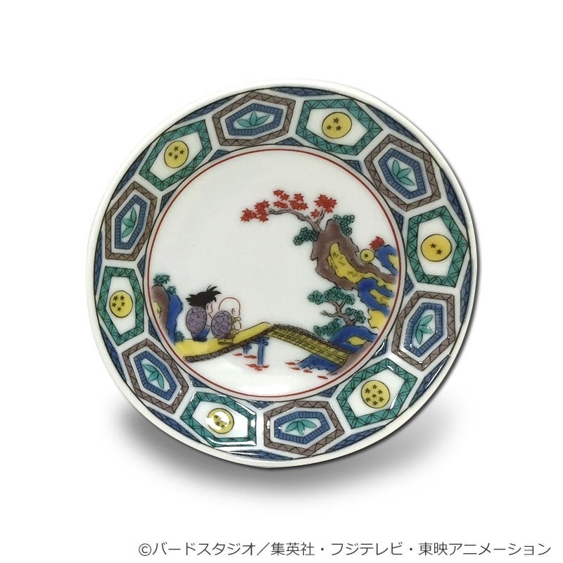 フジテレビ限定】ドラゴンボール 九谷焼豆皿 古九谷風亀仙人修行図