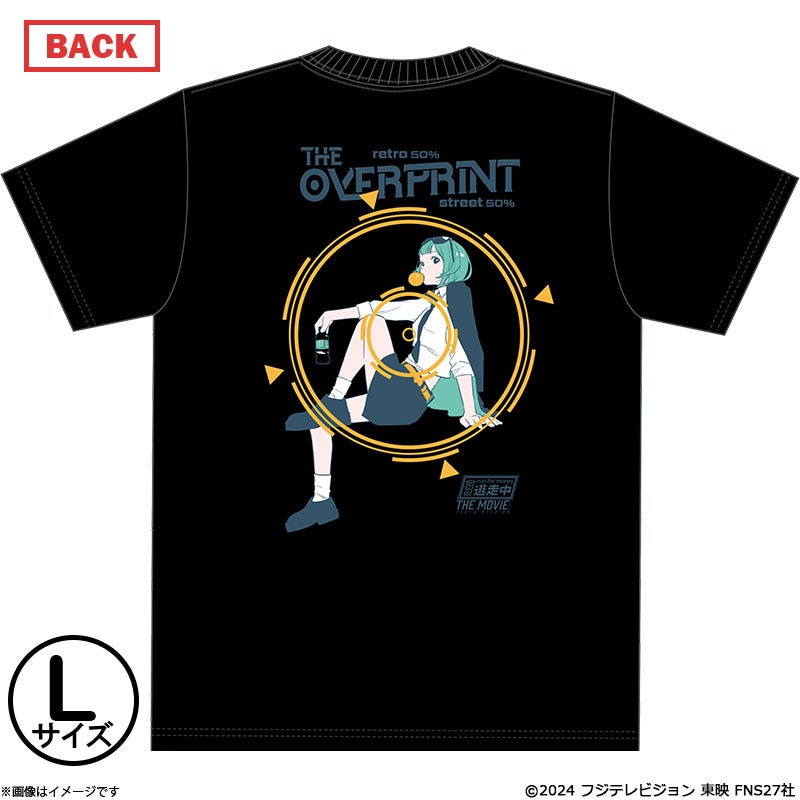 逃走中 THE MOVIE 逃走中-OVERPRINT mamoruデザインTシャツ ブラック L