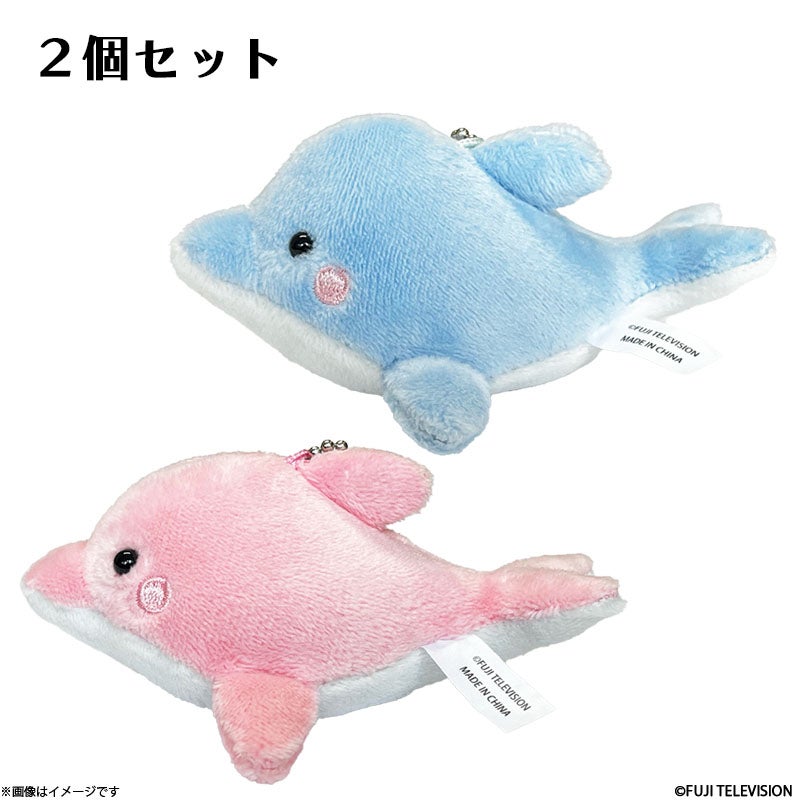 ꫛꫀꪝ✧‧˚【No.249】qPIGpのRainbowシリーズ イルカ 両面 海のはじまり イルカのマスコット2個セット | フジテレビe!ショップ