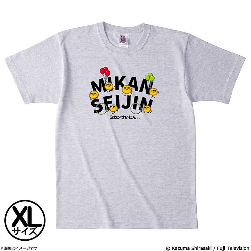 ミカンせいじん研究所 バルーン&フープ Tシャツ グレー XLサイズ