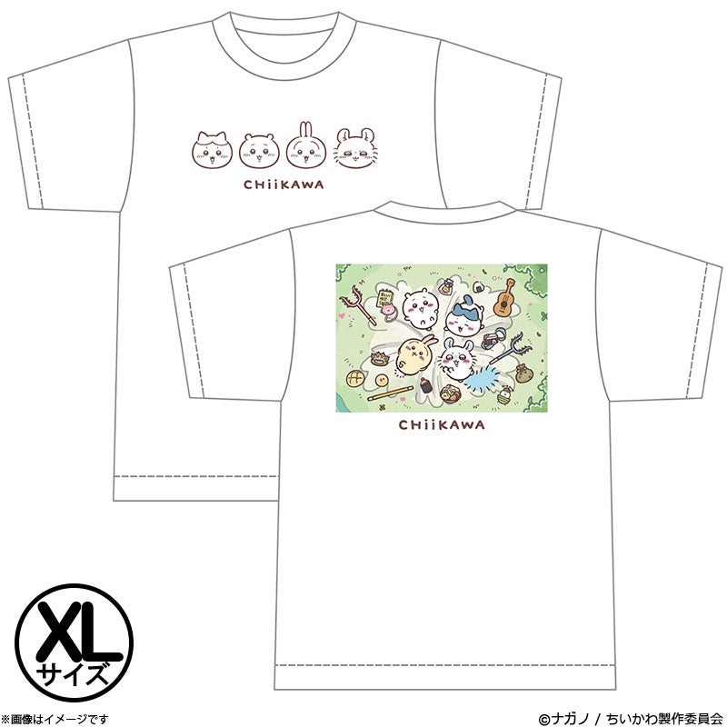 アニメ『ちいかわ』 Tシャツ キービジュアル ホワイト(XL) | フジ