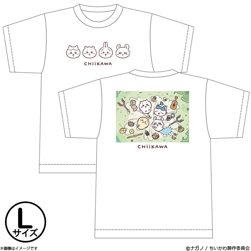 アニメ『ちいかわ』 Tシャツ キービジュアル ホワイト(L) | フジテレビ